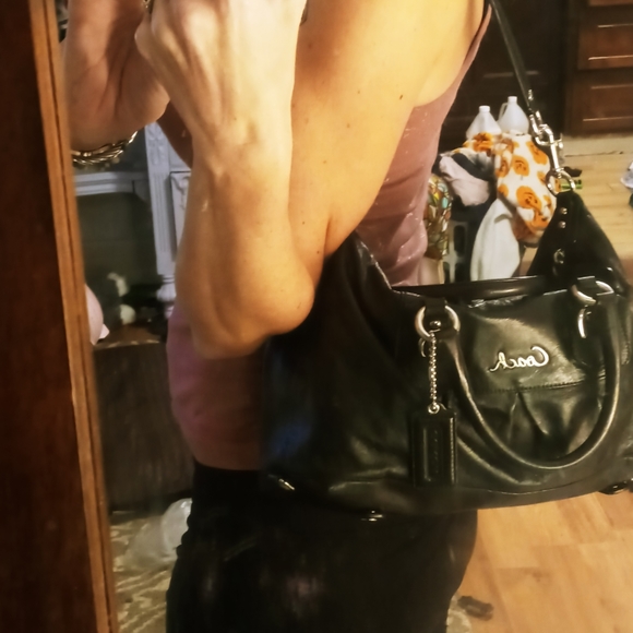 Coach black leather new without tags bag - Picture 12 of 15